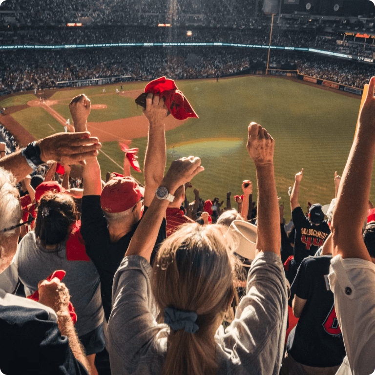 Fans enjoying a concert in a luxury suite