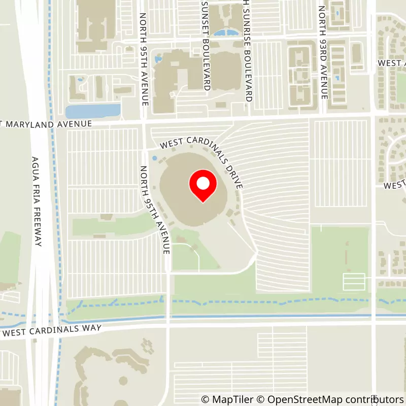 Map of State Farm Stadium's location