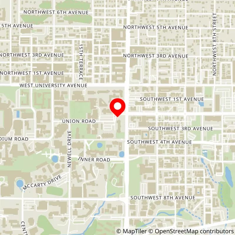 Map of Ben Hill Griffin Stadium's location