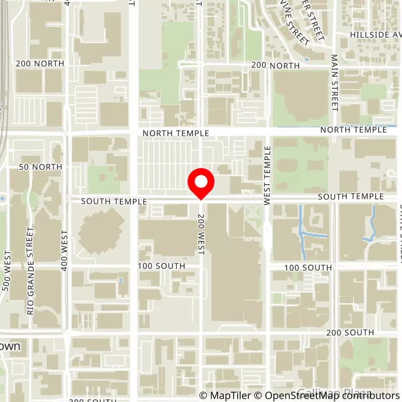 Map of Delta Center's location