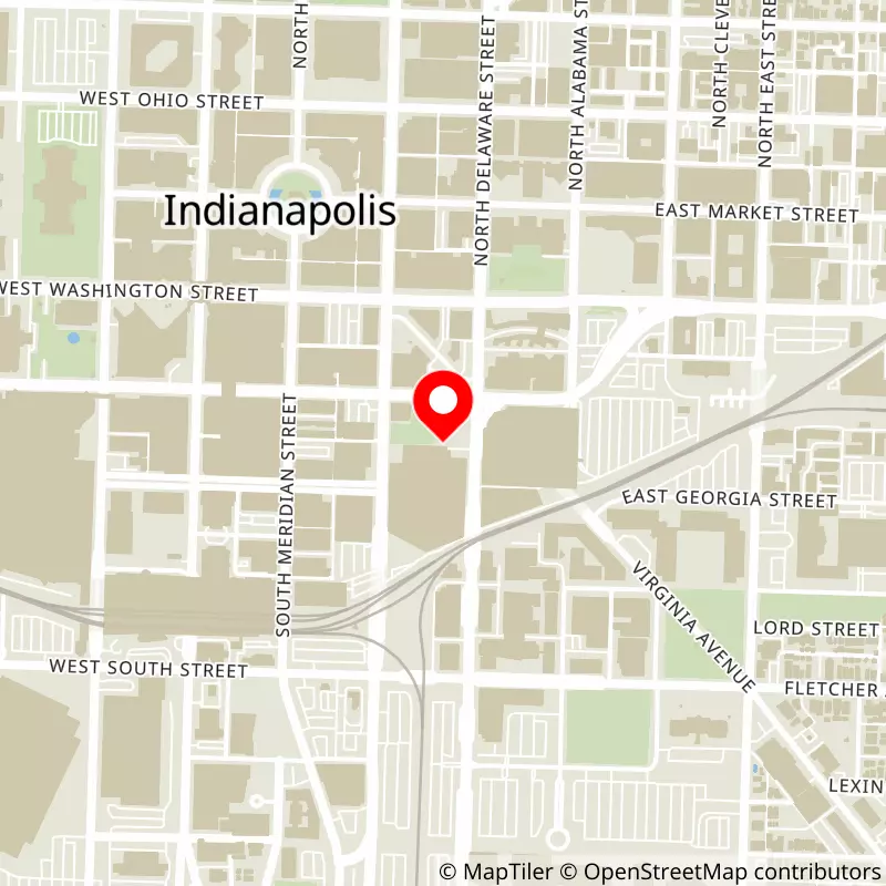 Map of Gainbridge Fieldhouse's location