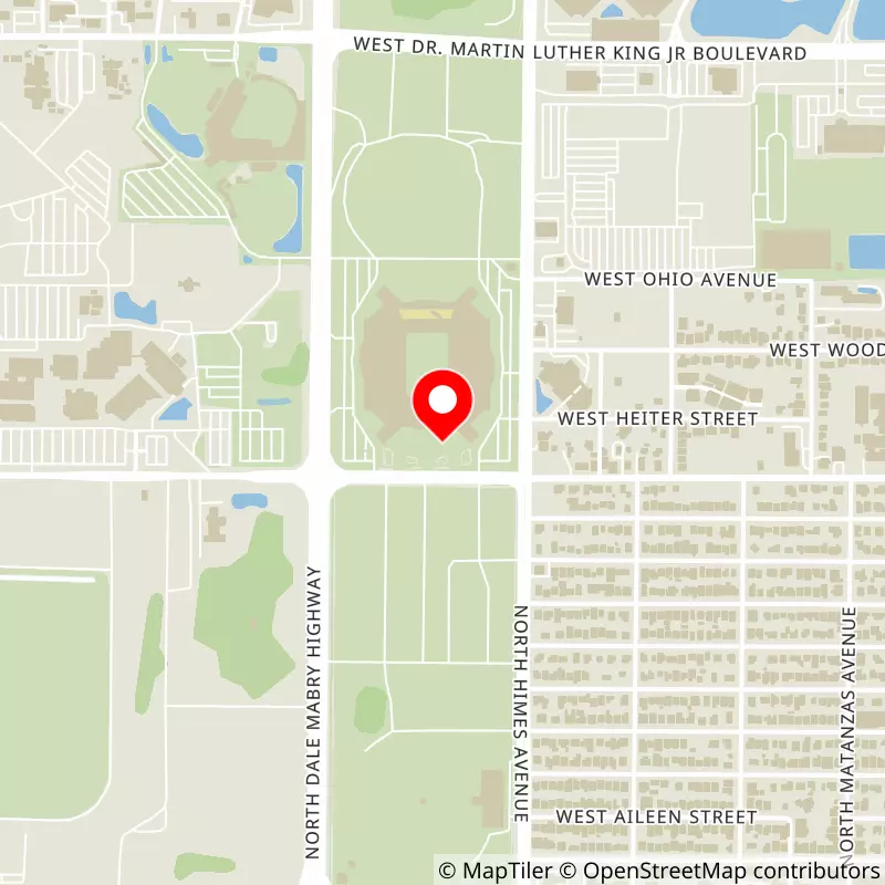 Map of Raymond James Stadium's location