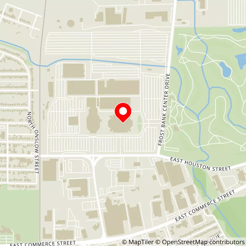 Map of Frost Bank Center's location