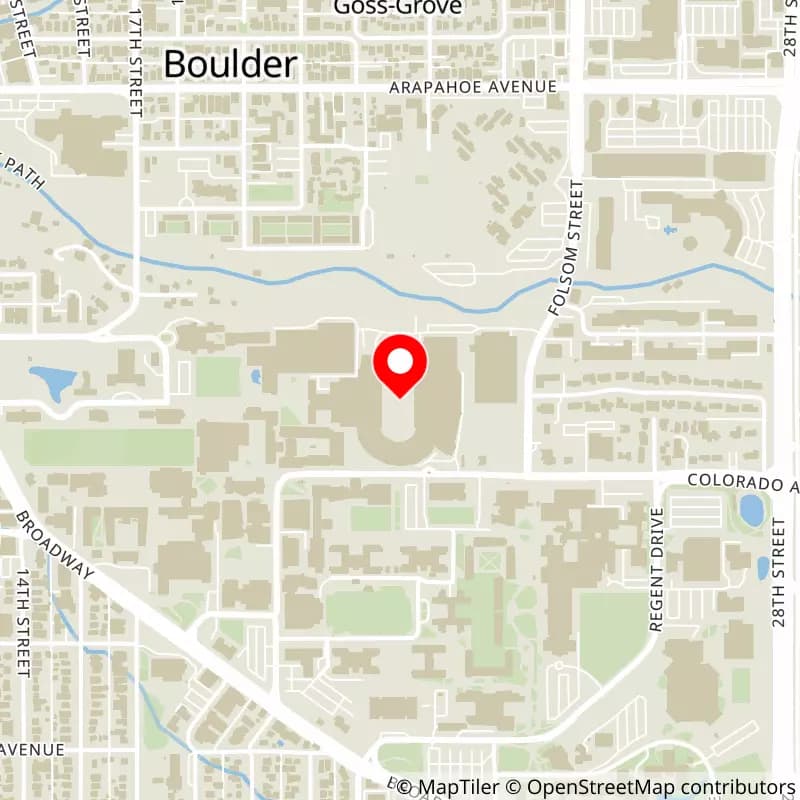 Map of Folsom Field's location