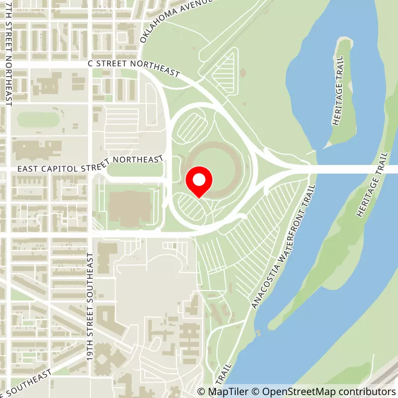 Map of RFK Stadium's location