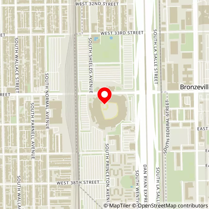 Map of Guaranteed Rate Field's location