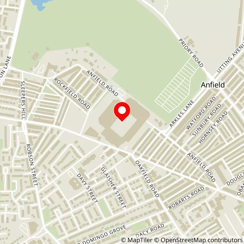 Map of Anfield's location