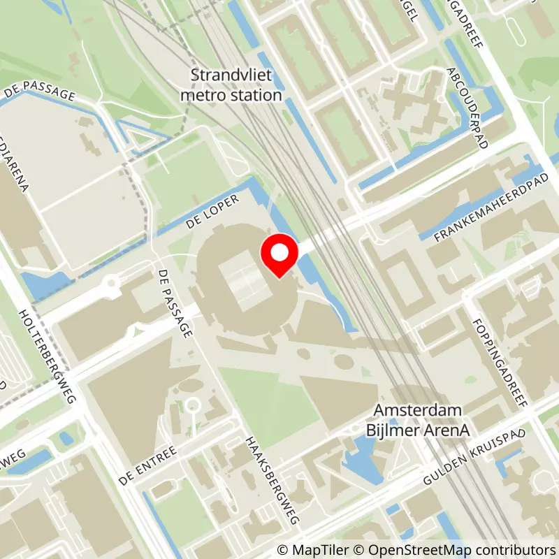 Map of Johan Cruijiff Arena's location