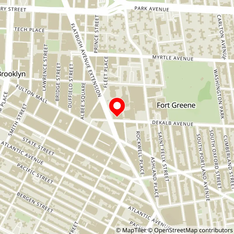 Map of Brooklyn Paramount's location