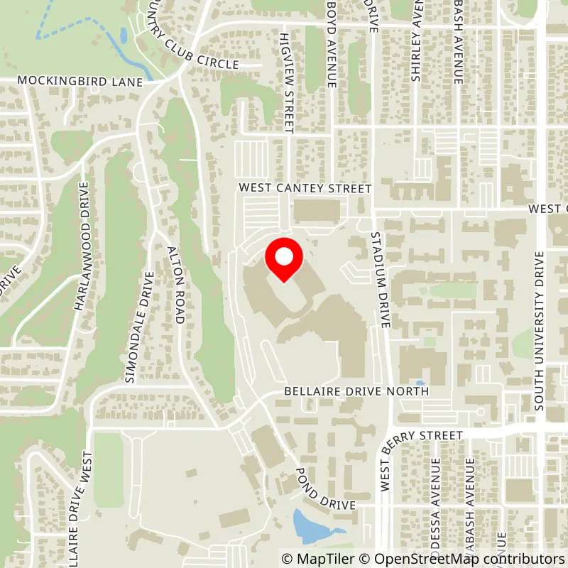 Map of Amon G. Carter Stadium's location