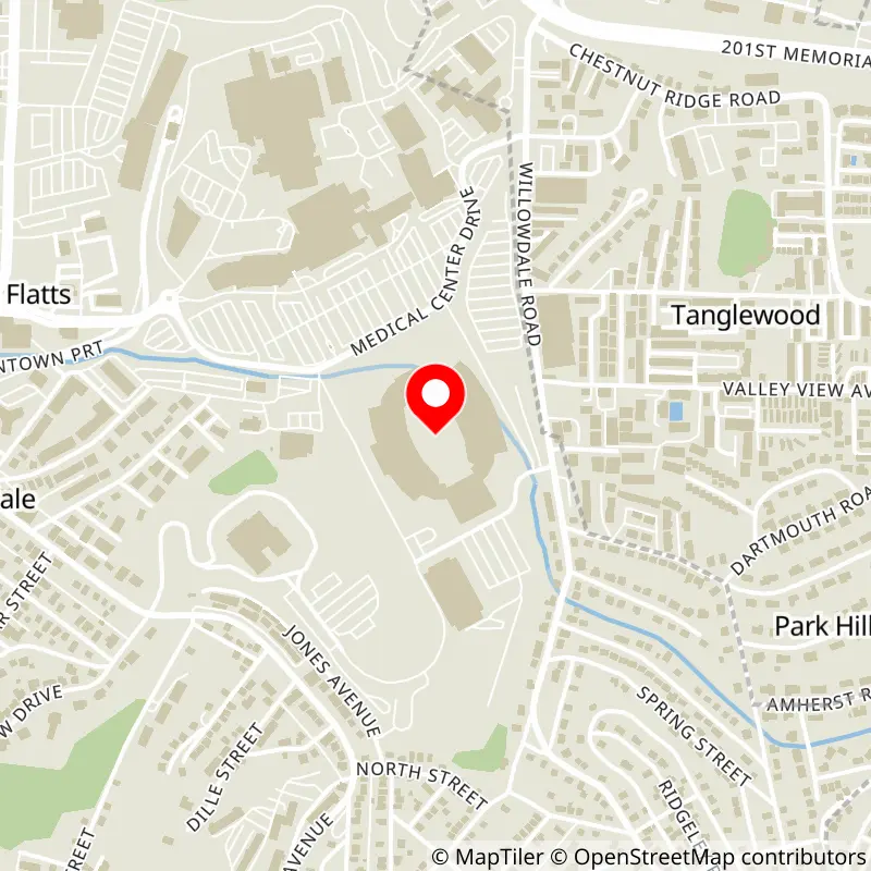 Map of Mountaineer Field at Milan Puskar Stadium's location