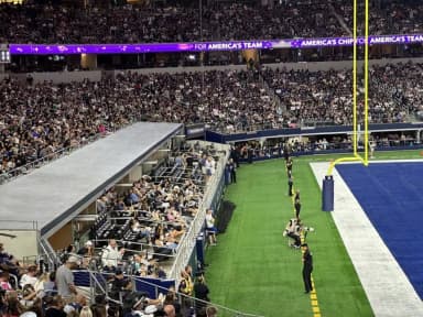 Touchdown Suites located behind the end zone.