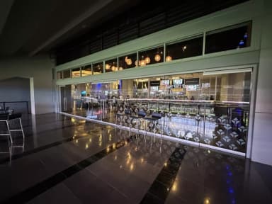 Patio just outside the club, behind the seats