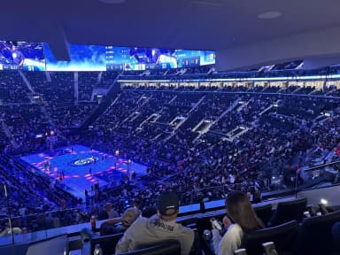 Great view of the action from the comfortable stadium seating in the suite